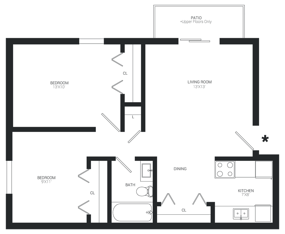Two Bedroom The Club at Oak Creek Apartment Homes